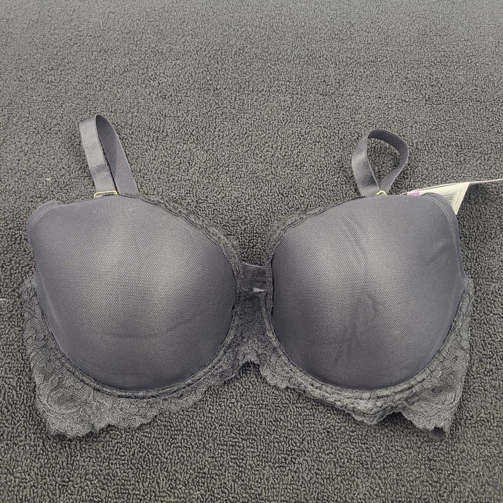 Smart & Sexy 85046 Signature Lace Push Up Bra Sz 42DD Black Back Close NWT